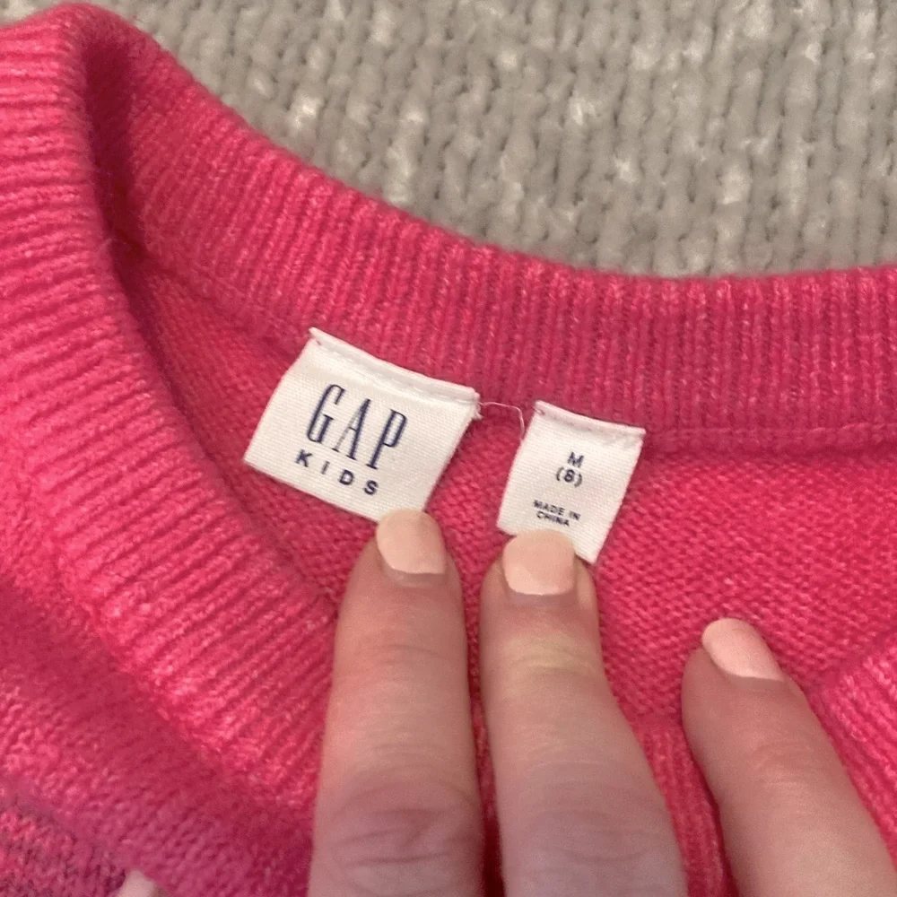 GAP Kids Striped Sweater Size 8 Pink Purple‎ Cozy Soft Pullover Classic